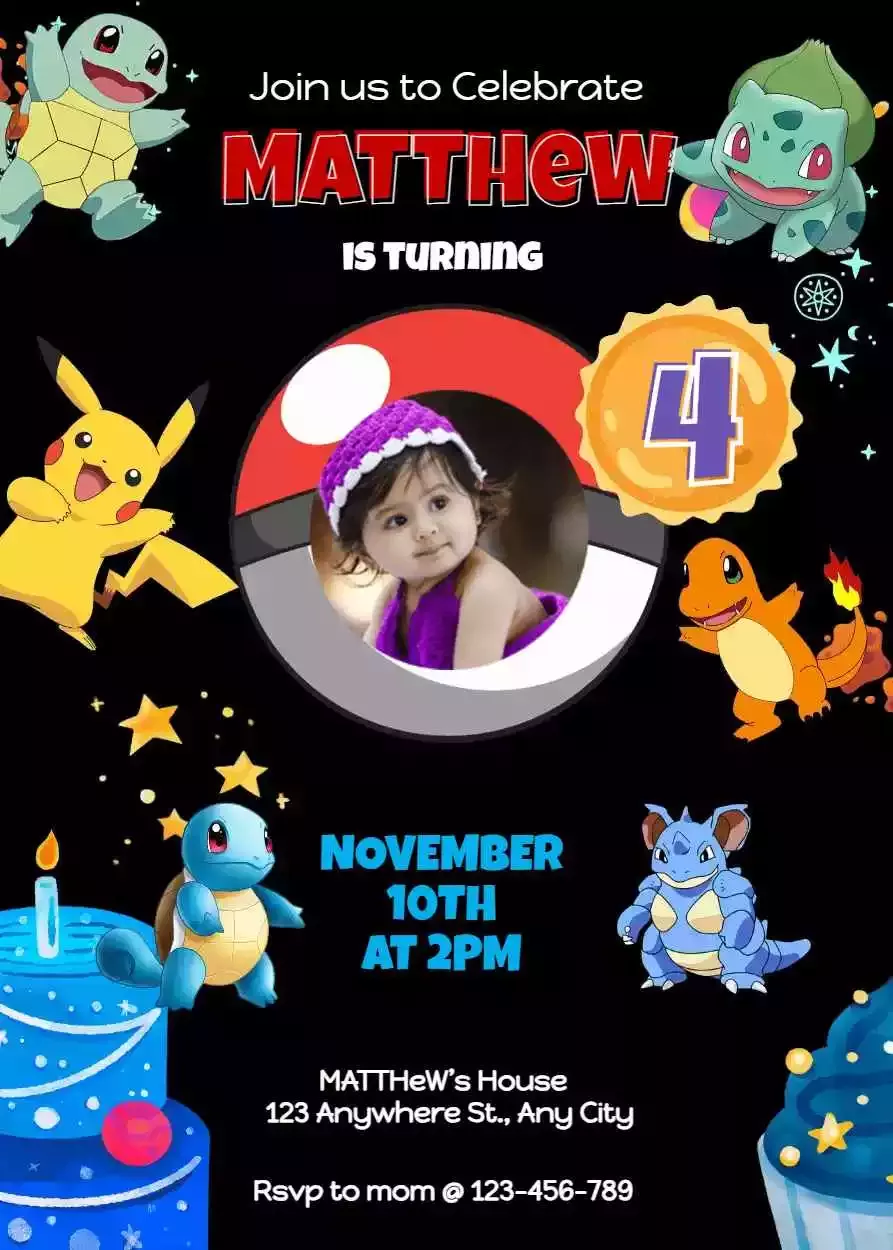 Birthday Invitation Template Pokemon Birthday invitation templates Birthday Invitation Template Pokemon Birthday invitation templates