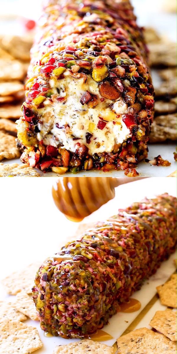 Easy Cranberry Pistachio Cheese Log