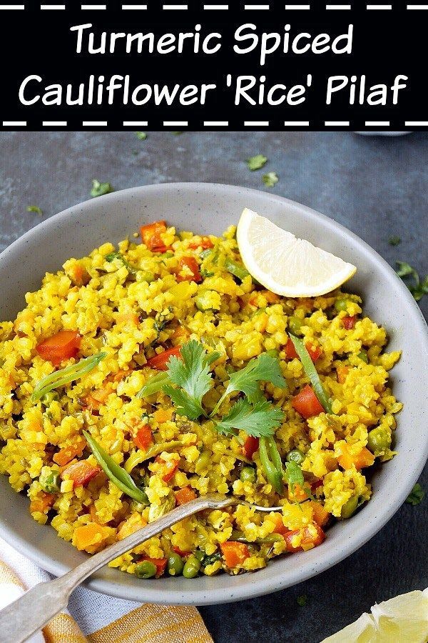 Cauliflower Rice Pilaf Turmeric Cauliflower Rice Cauliflower Rice Pilaf Turmeric Cauliflower Rice