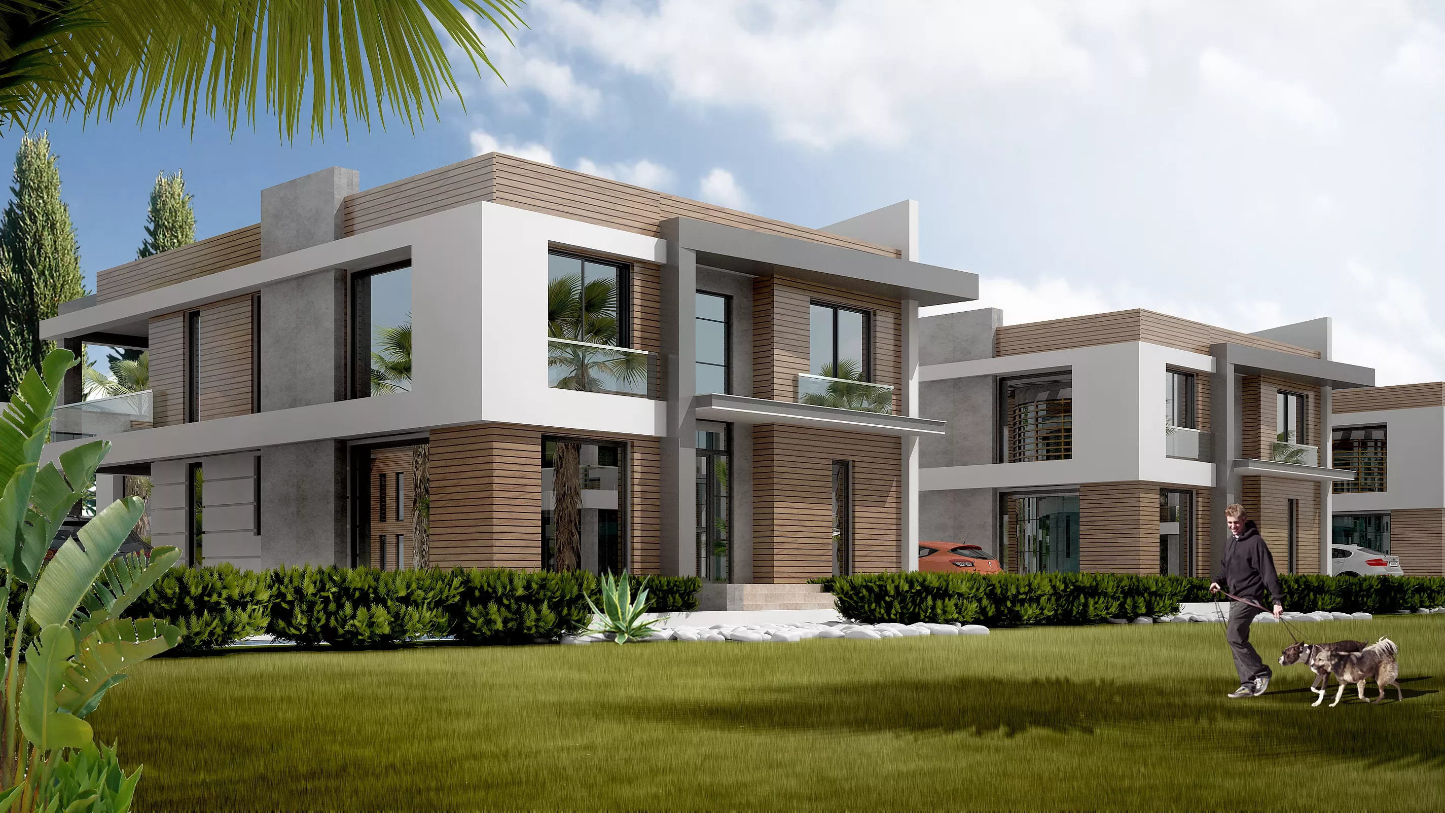 3d mimari görselleştirme, animasyon, 3d modelleme, endüstriyel tasarım, mimari tasarım, grafik tasarım hizmetleri ANTALYA Small House Design Architecture, Bali House, Apartment Building, Residential Design, Home Fashion, Antalya, Minimalist, Exterior, Mansions