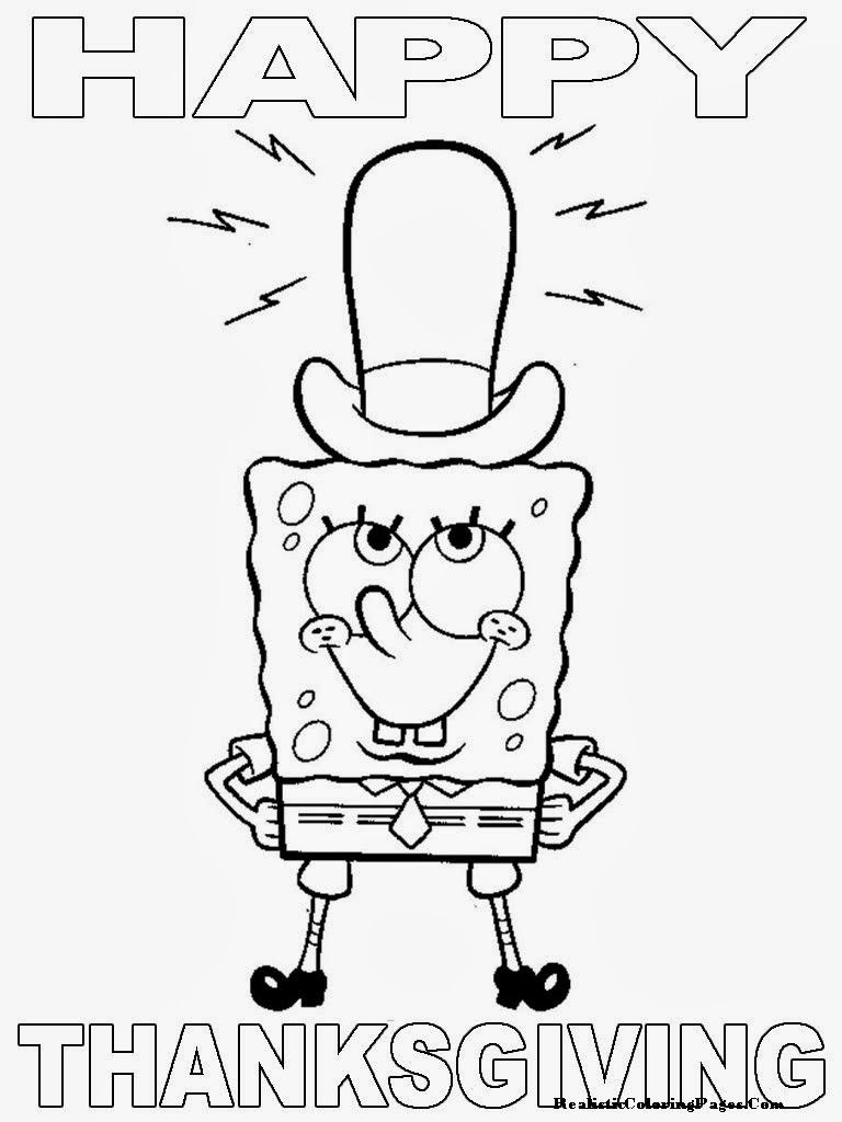 960 Top Spongebob Thanksgiving Coloring Pages  Images