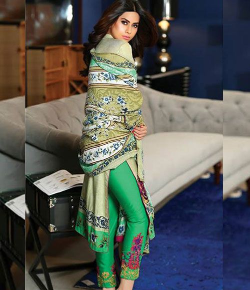 Mahnoor Fashionista Winter Collection 14 Mahnoor Winter embroidered Linen Collection '15 AZ_01A