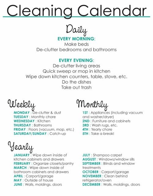 a pinterest roundup of cleaning routines