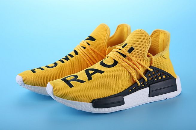 Genuine Pharrell Williams X adidas NMD HUMAN RACE Yellow ... Genuine Pharrell Williams X adidas NMD HUMAN RACE Yellow ...