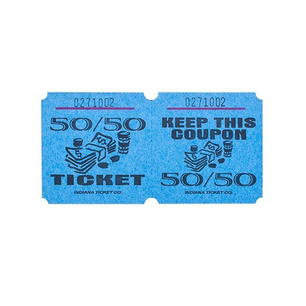 amazonsmile blue 50 50 raffle tickets roll of 1000 office 50 50 ticket rolls