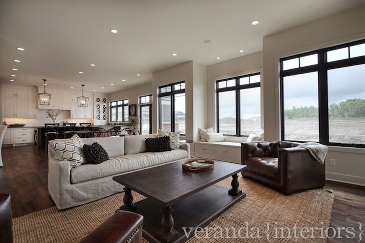 Veranda Interiors Living Rooms Belgian Slope Arm Slipcovered