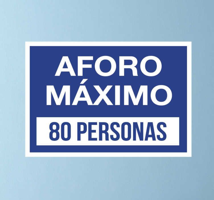 Tenvinilo Vinilo Cartel Aforo Maximo En 2021 Carteles De Seguridad Cartel Vinilo