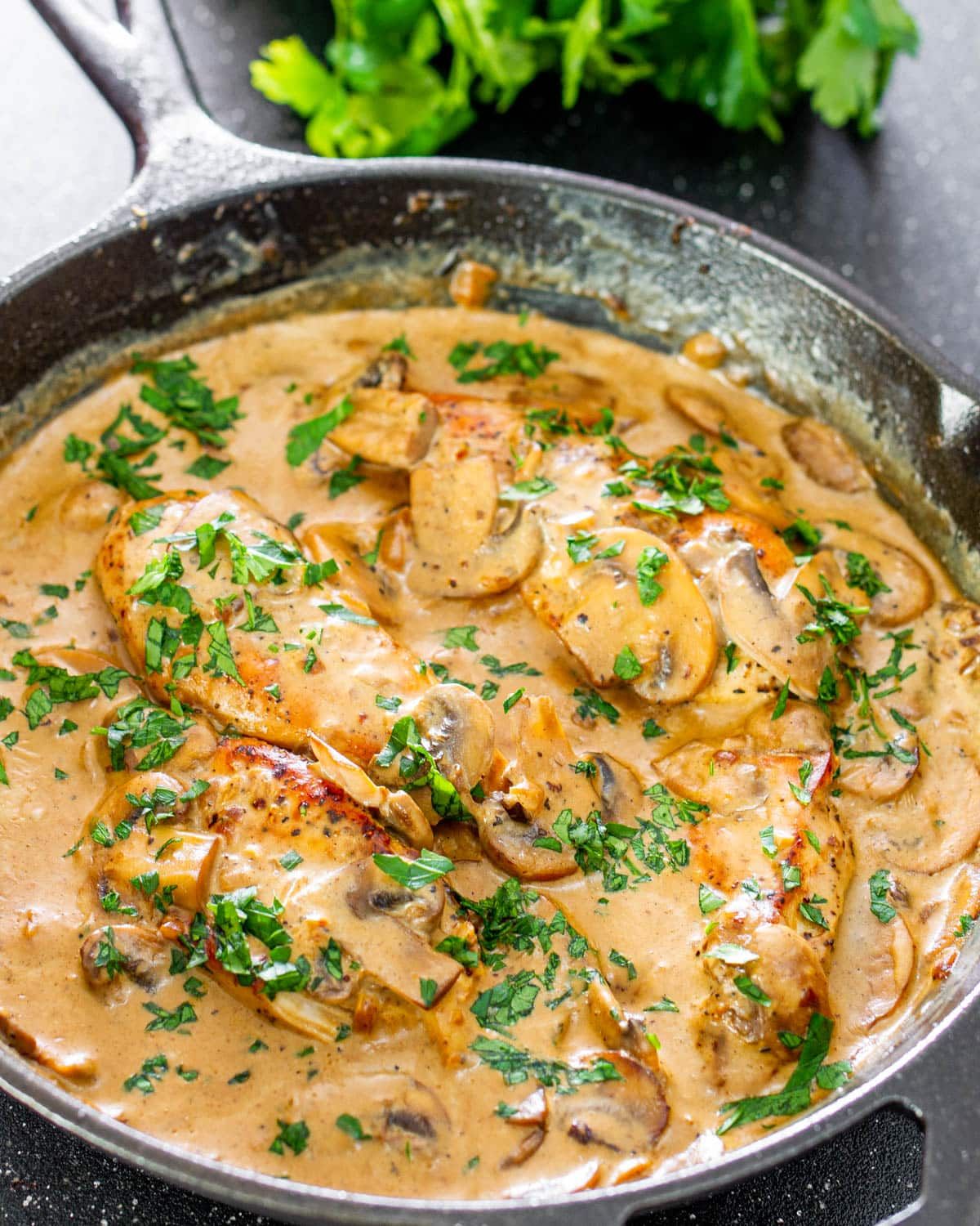 Chicken with Creamy White Wine Mushroom Sauce Cream Of Mushroom Chicken ...