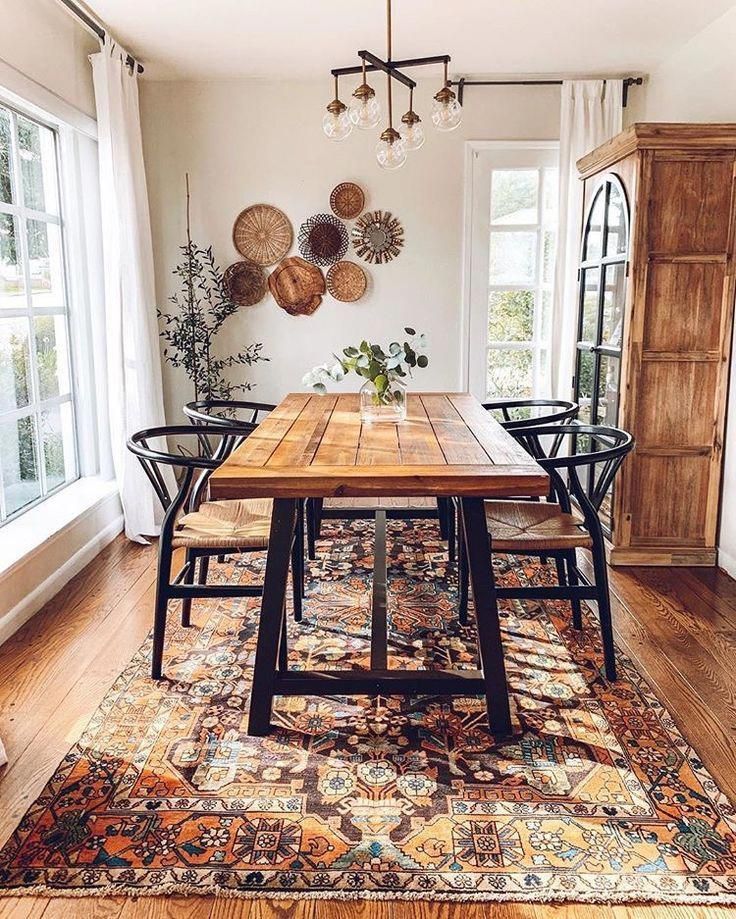 A mix of midcentury modern, bohemian, and industrial