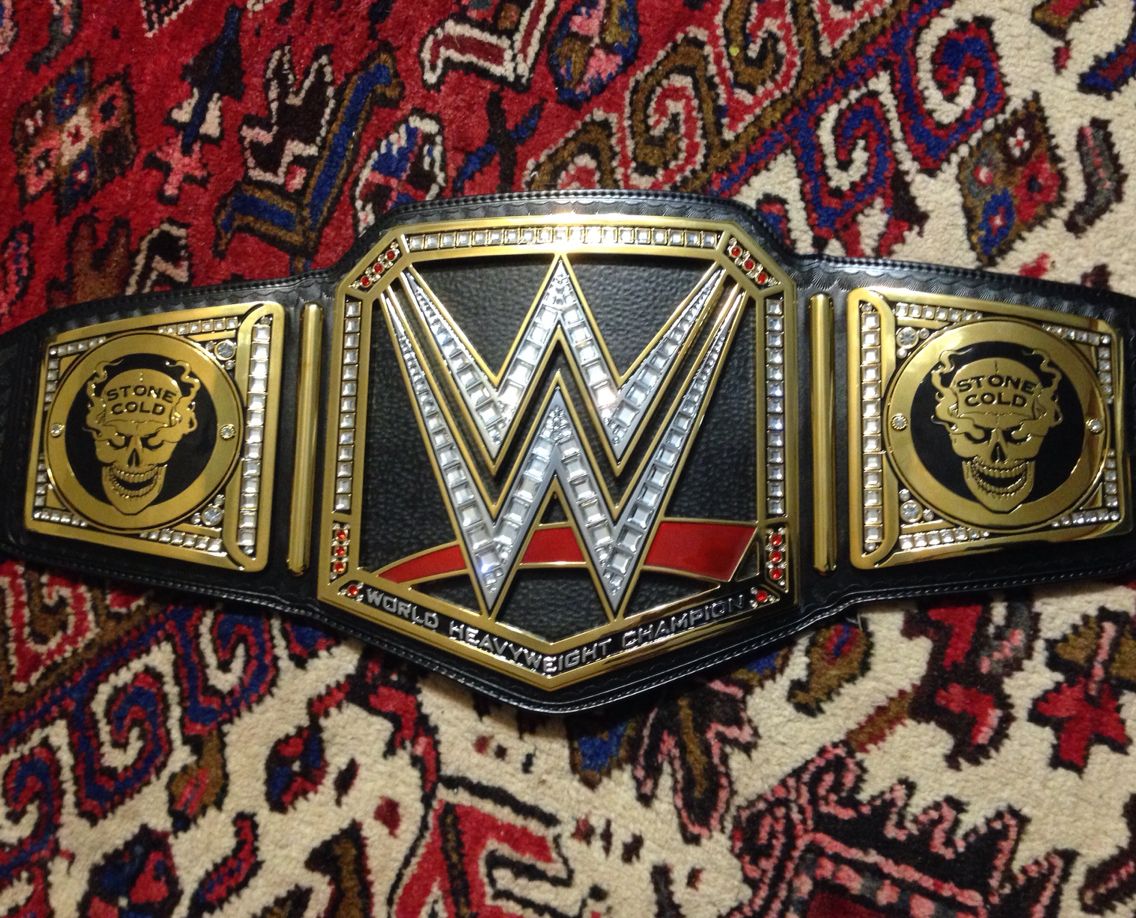 WWE World Heavyweight Championship Belt with Stone Cold Steve Austin Plates