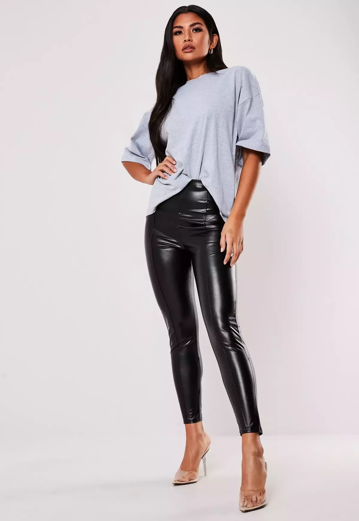 Black Leather Look Pants Black Leather Look Pants