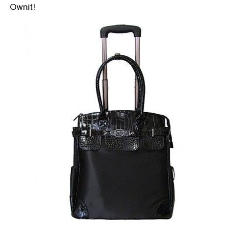 Designer Laptop Bag Rolling Black Travel Tote Wheeled Computer Designer Laptop Bag Rolling Black Travel Tote Wheeled Computer Luggage Carry On Computers Tablets Networking Desktop Accessories Cases