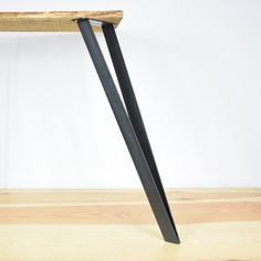 Raw Wood Furniture, Recycled Furniture, Industrial Furniture, Cool Furniture, Furniture Design, Steel Chair, Steel Table, Modern Table Legs, Wrought Iron Design