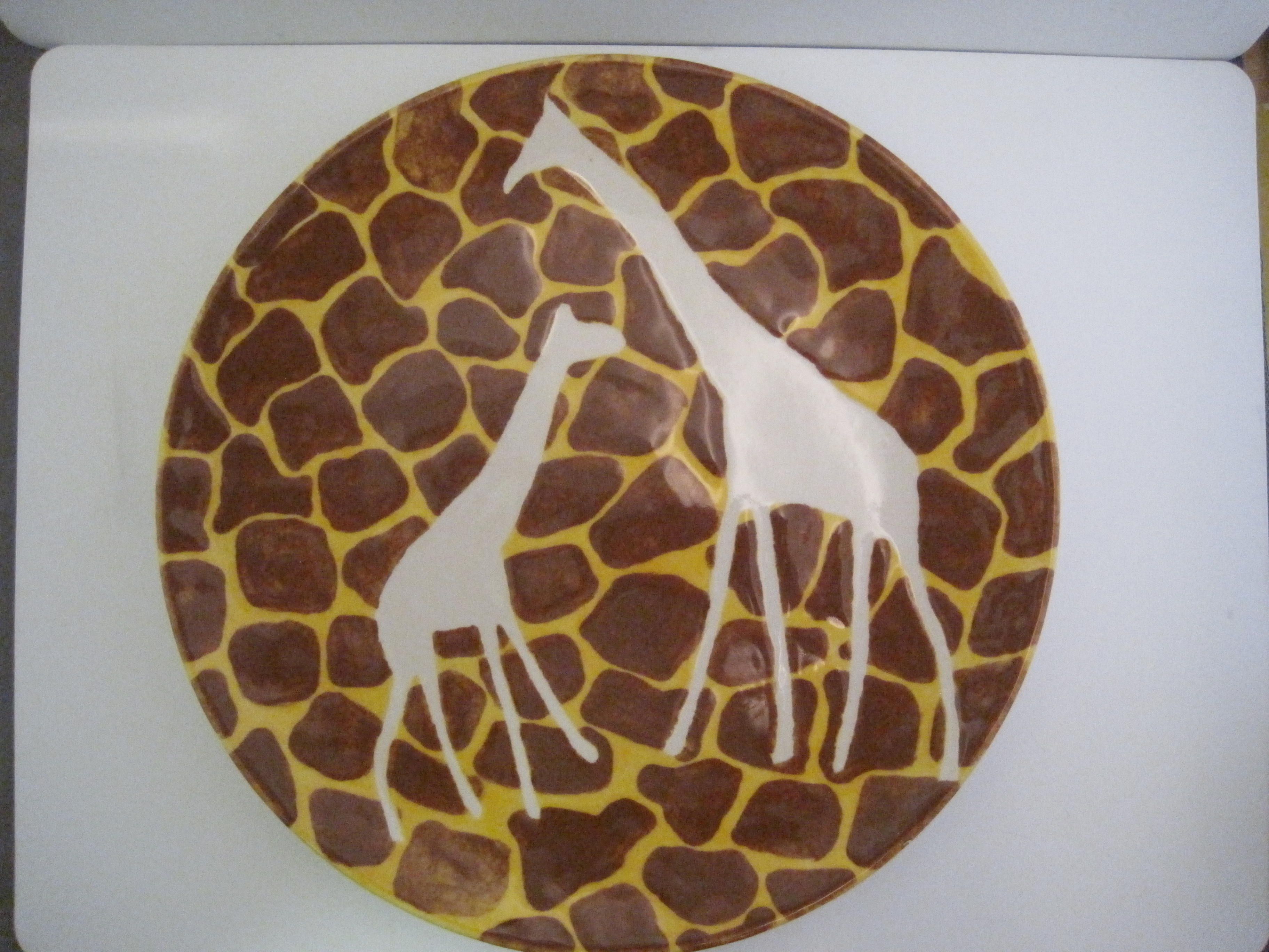 Giraffe print plate (by me!) | Plates | Pinterest Giraffe print plate (by me!) | Plates | Pinterest