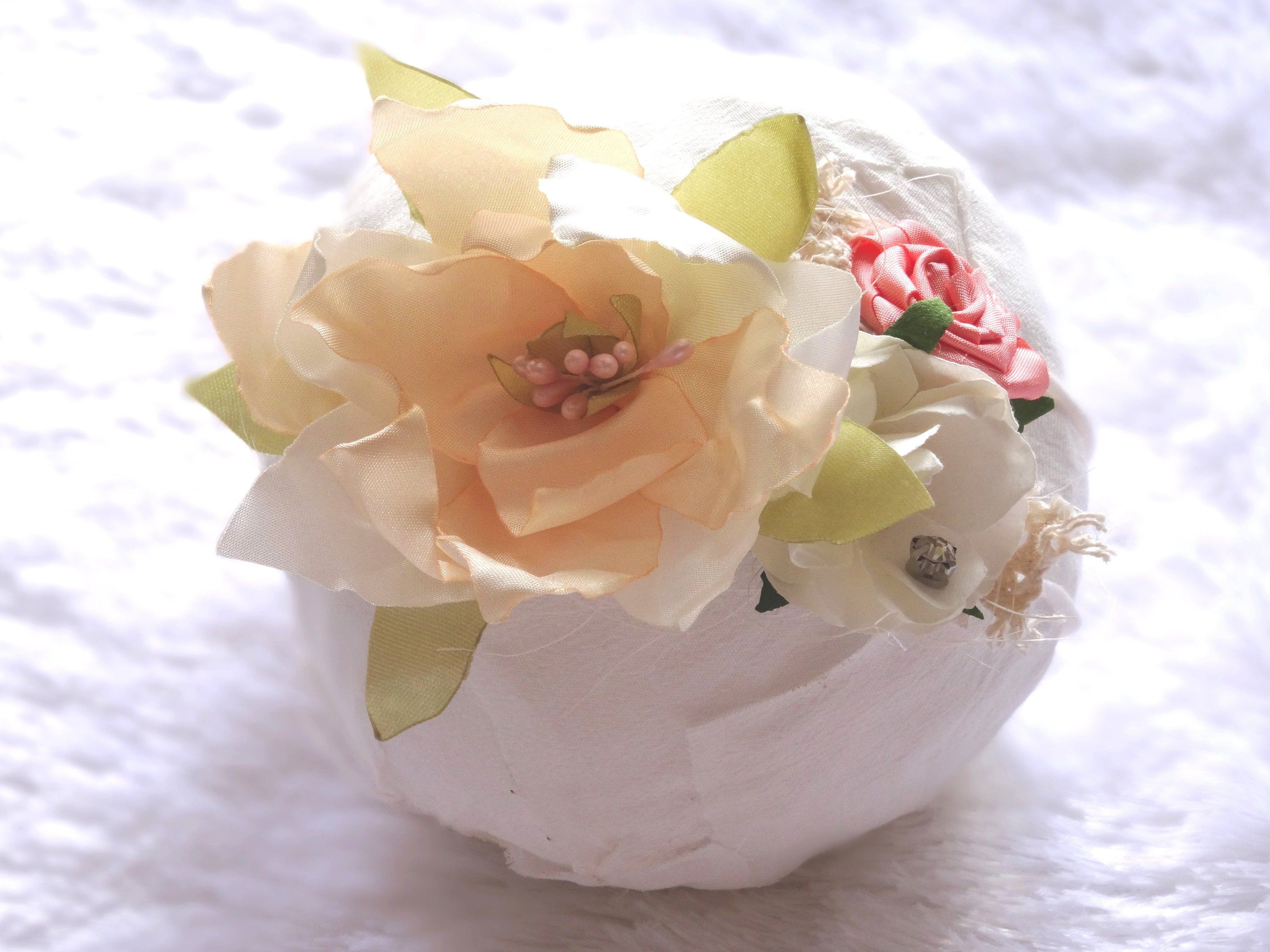 Baby Blüten Tüll Haarband Mädchen Haarschmuck Taufe Fotoshooting Blume Stirnband