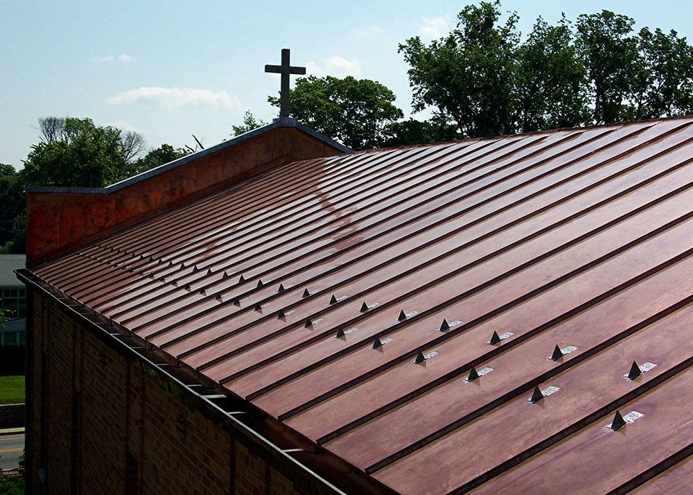Image result for snow guard in standing seam copper roof | Copper roof Decorative Snow Guards For Metal Roofs