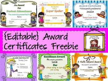 editable awards certificates of appreciation teachtotell on tpt editable awards