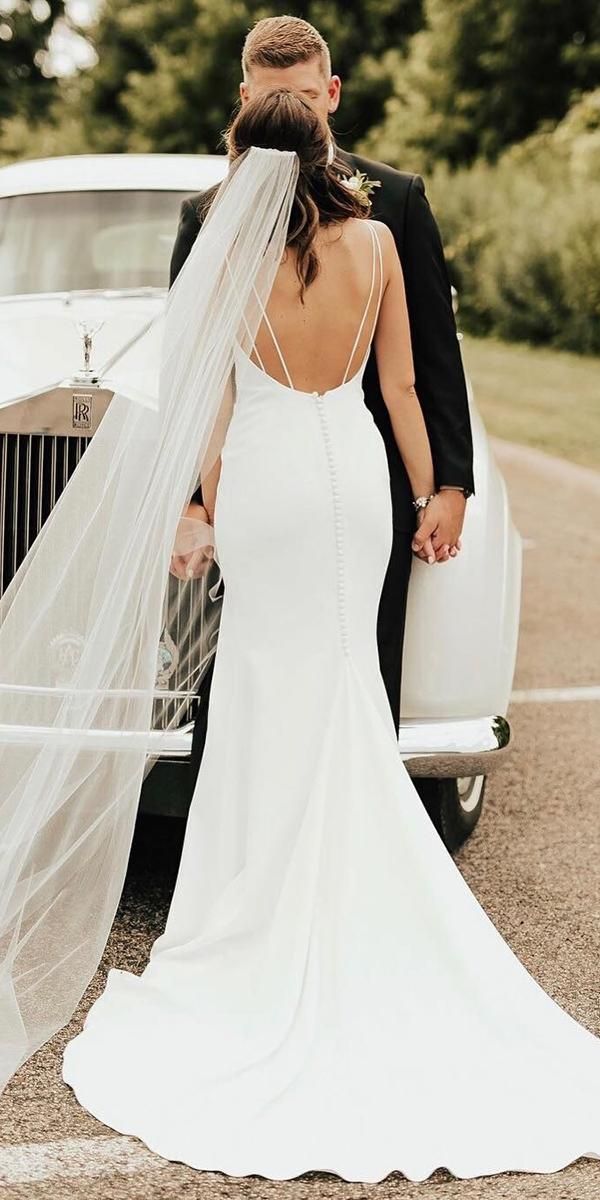 30 Simple Wedding Dresses For Elegant Brides | Fit, flare wedding dress