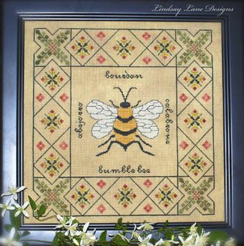 PATTERN LEAFLET BOOK COUNTED CROSS STITCH COUNTRY GARDEN VEGETABLES BLOOMS BUGS