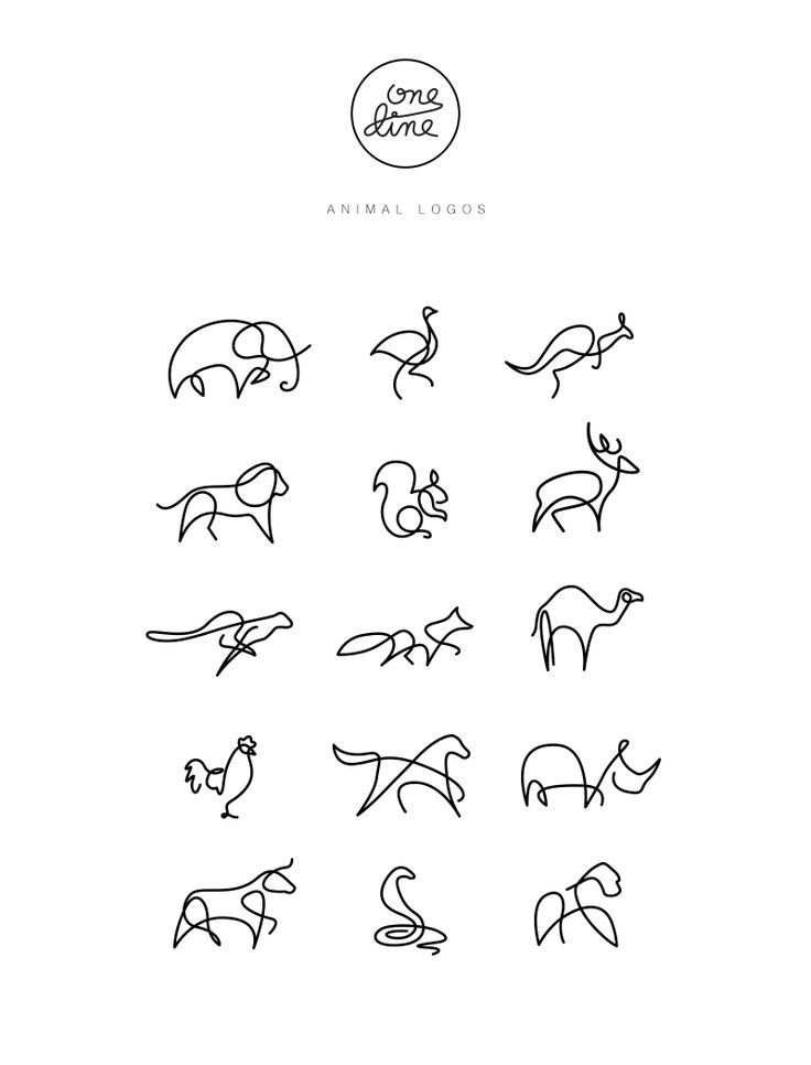 Easy Line Drawings Of Animals : Https behance gallery one line animal