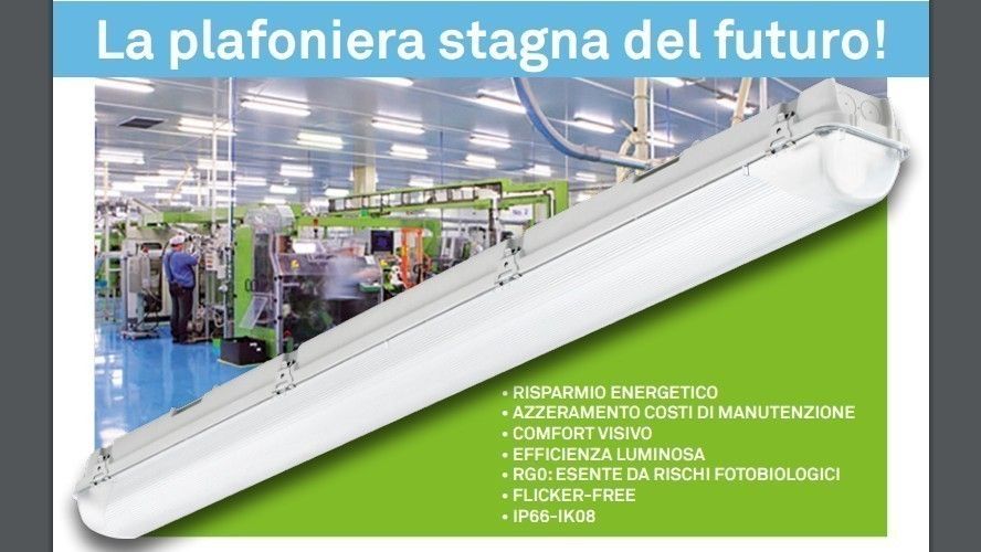 Plafoniera A Led 4000k : Anlight mario led he plafoniera stagna watt k