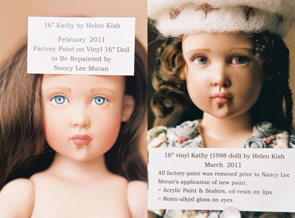 Artist Nancy Lee Moran Paints Three 16 Inch Kish Dolls Realistic Lifelike Doll Eyes Doll Eyes Doll Painting Moran