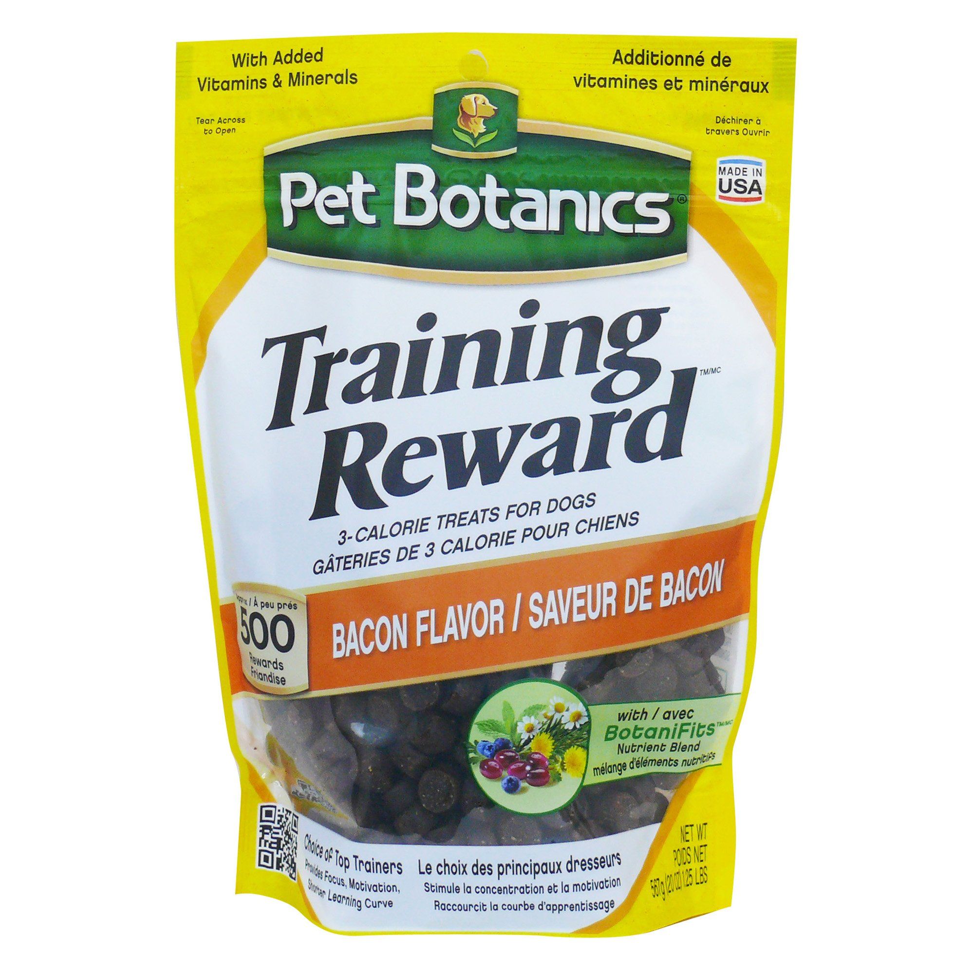 Pet Botanics Training Reward Bacon Flavor Dog Treats 20 Oz Bag