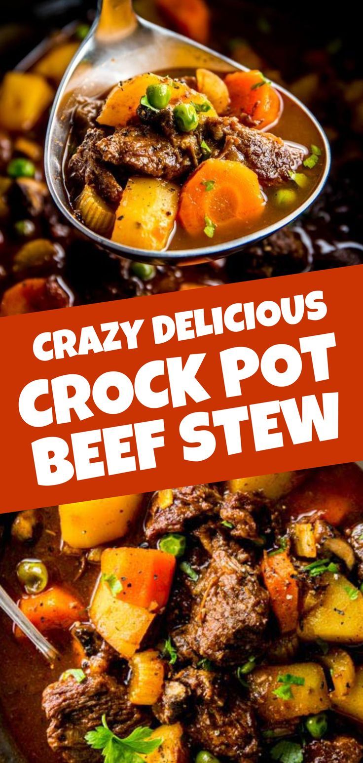 Crock Pot Beef Stew Recipe | Savory Nothings #healthycrockpots