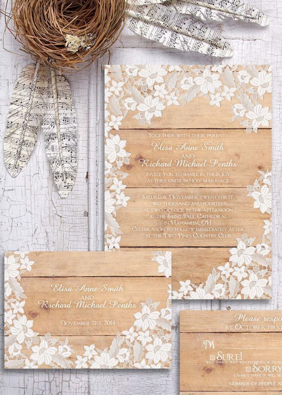 Rustic Wedding Invitation Rustic Wedding Invitation