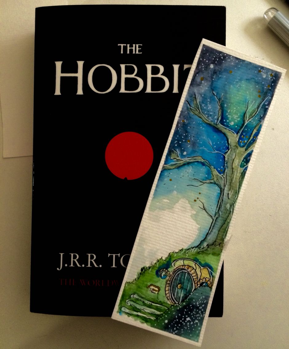 the hobbit bookmark painting watercolour watercolor bookmarks watercolor christmas cards bookmarks handmade the hobbit book on the hobbit bookmark painting watercolour watercolor bookmarks watercolor christmas cards bookmarks handmade