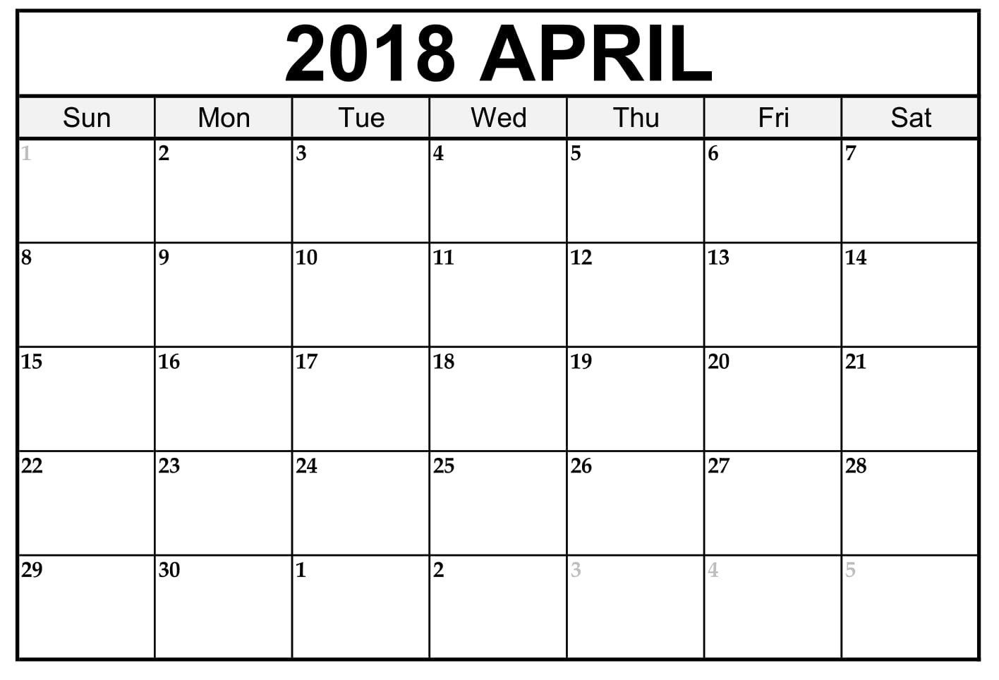 free 5 april 2019 calendar printable template april 2018 blank april calendar