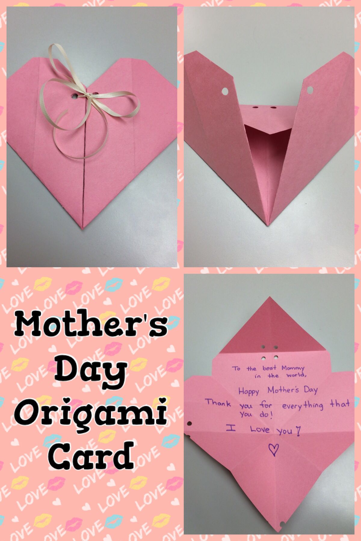 Origami Mother s Day Card Origami Mother s Day Card