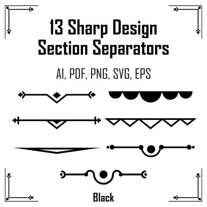 Download 26 Sharp Design Text Divider Clip Art | Elegant Header ...