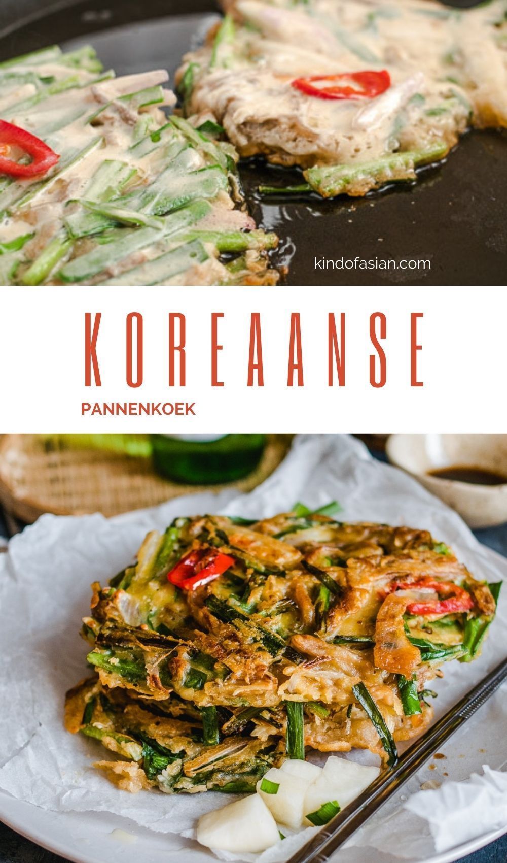 Vegan Koreaanse pannenkoek - krokant en vol groenten