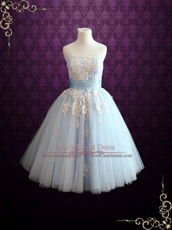 Ice Blue Prom Dresses Vintage Style