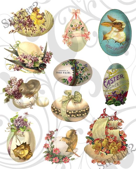 Vintage Victorian Easter Ovals 1.5 x 2 Collage Sheet for Art Scrapbooking Altered Art Vintage Victorian Easter Ovals 1.5 x 2 Collage Sheet for Art Scrapbooking Altered Art