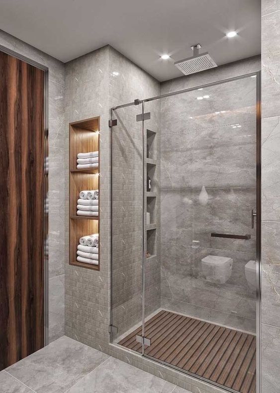 Bathroom Interior Modern, Modern Master Bathroom, Bathroom Design Luxury, Bathroom Design Small, Bathroom Remodel Master, House Bathroom, Bathroom Renovations, Bathrooms Remodel, Bathroom Gray