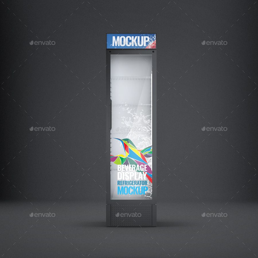 Download Beverage Display Refrigerator Mock-Up | Display refrigerator, Display, Beverages