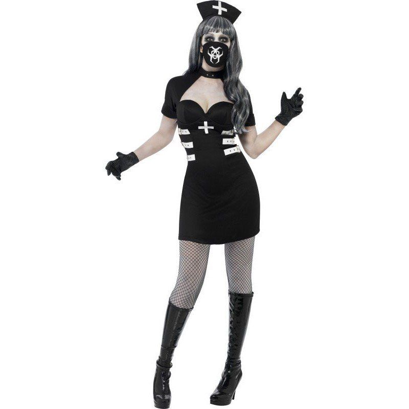 Smiffys Kostum Black Nurse Psycho Krankenschwester Kostum Online Kaufen Otto Halloween Jurk Kostuums Voor Volwassenen Nette Kleding