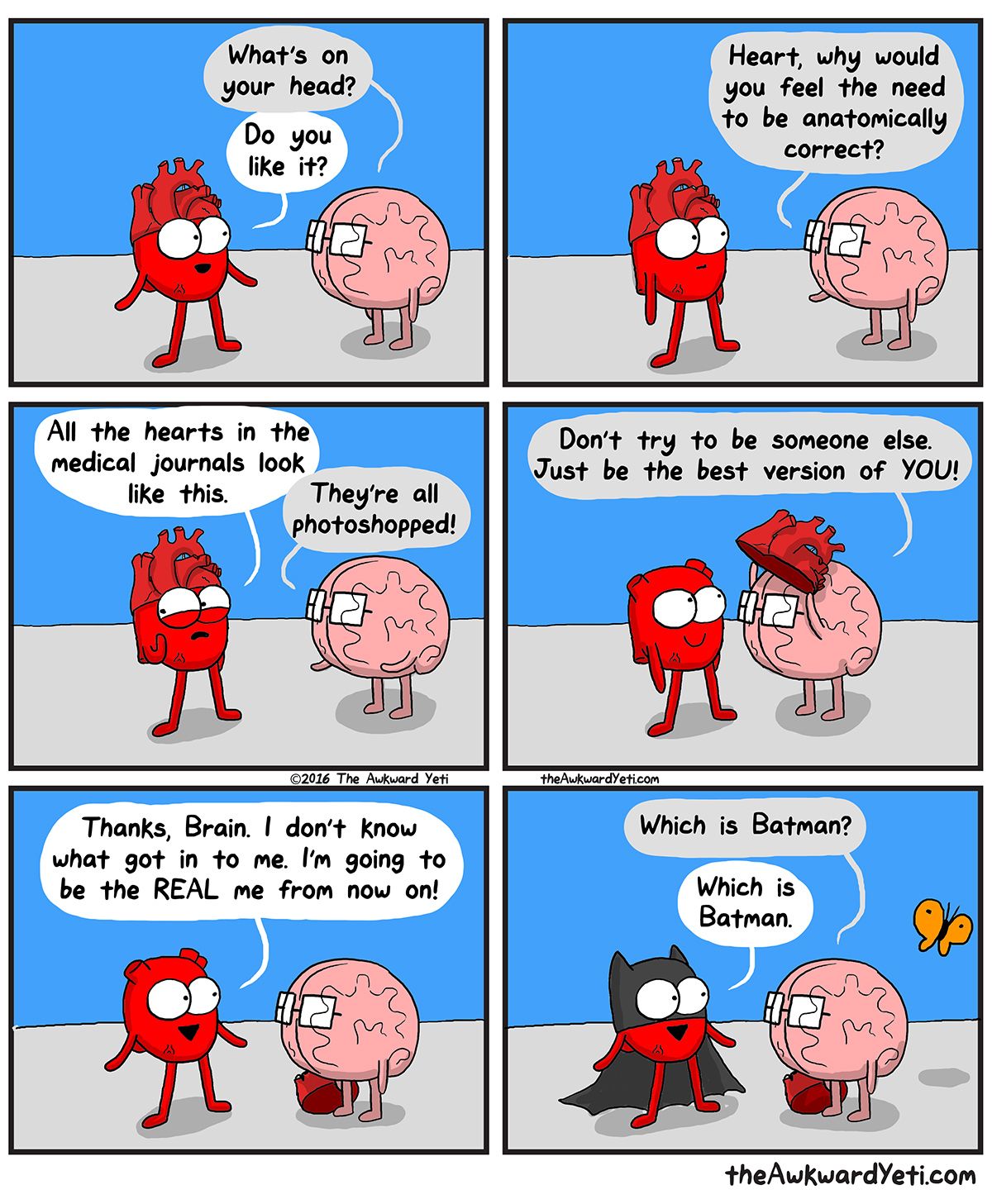 Awkward yeti image by Khira on Miscellaneous | Heart and brain comic, Funny comics