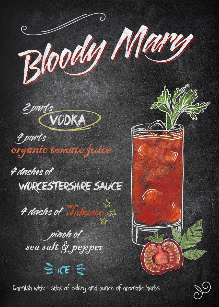 'Bloody Mary' Metal Poster Print - Joan Derpp | Di 'Bloody Mary' Metal Poster Print - Joan Derpp | Di