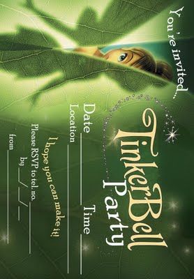 tinkerbell birthday party invitation printable best gift ideas tinkerbell party invitation