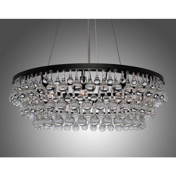 Celeste Extra Large Glass Drop Crystal Chandelier, Black Celeste Extra Large Glass Drop Crystal Chandelier, Black