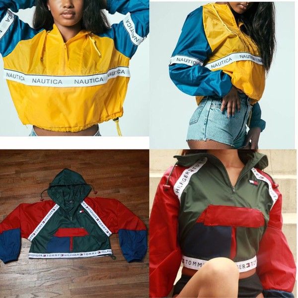 tommy hilfiger green windbreaker