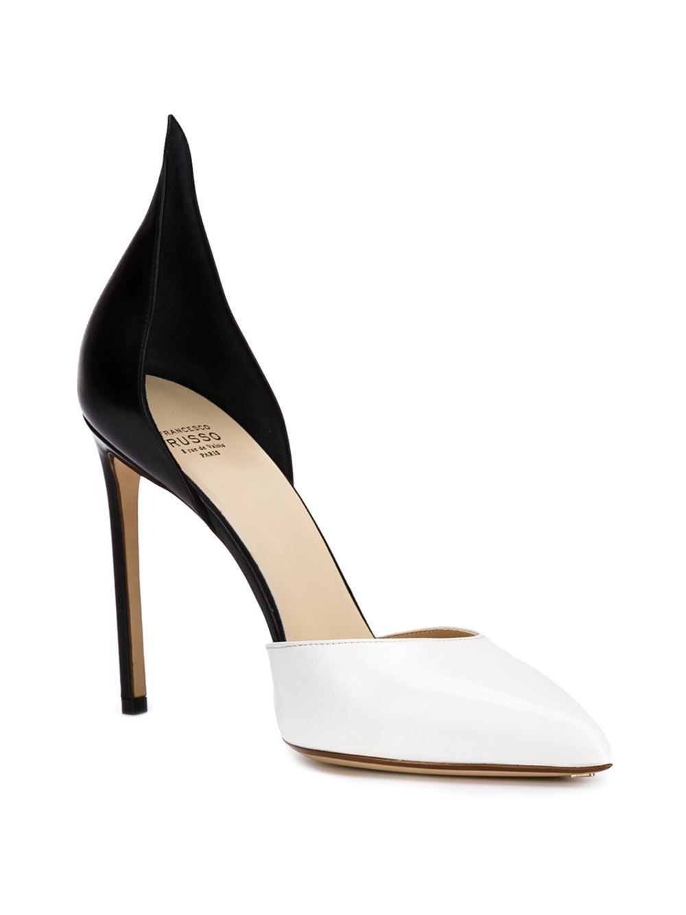 francesco russo white pumps