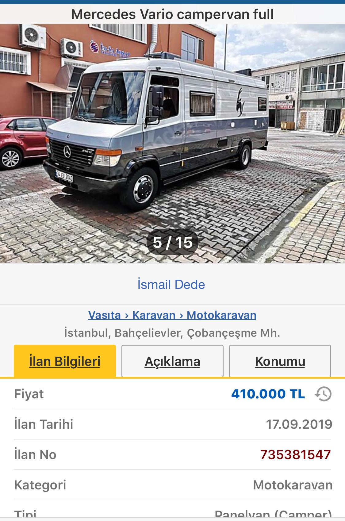 Detayli Bilgi Icin 05326232430 Motokaravan Bilgi