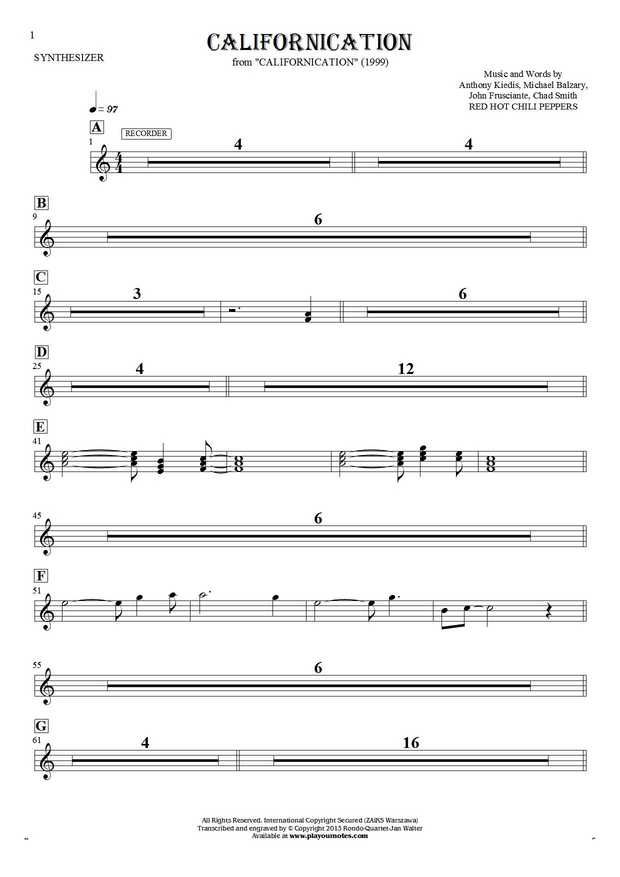recorder notes