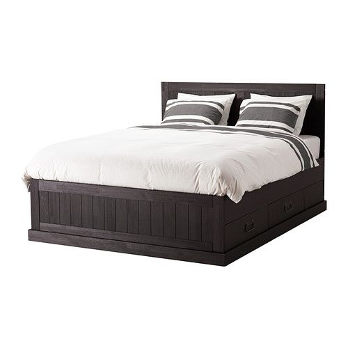 Ikea fjell, sengestel med opbevaring, 180x200 cm, leirsund, , de 4 ... Sengestel med opbevaring
