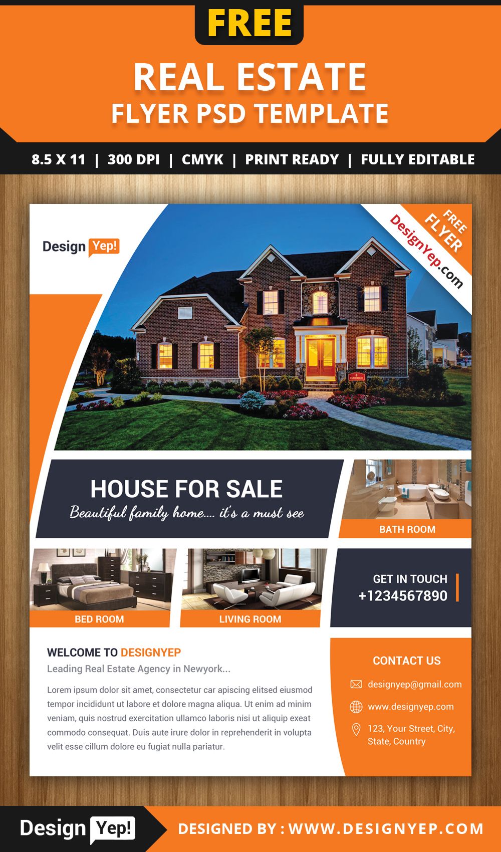 https www behance net gallery 36147609 free real estate flyer psd free real estate brochure template