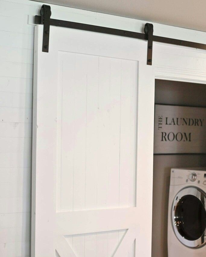 Barn Door Into Laundry Room Designed By Katie Nisbett Laundry Room Barn Door Laundry Room